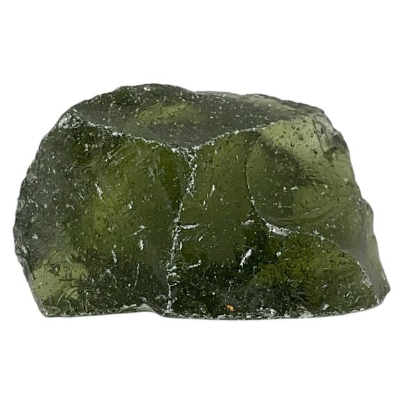 Army Green Translucent Art Glass Cullet Glowing Manganese Slag Glass #5GX84 - Picture 6 of 8